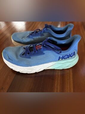 Hoka Blue and Purple Lightweight Running Shoes